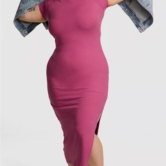 PINK Victoria's Secret Dresses & Skirts - 🎀PINK Victoria's Secret Ribbed Midi Dress in Mauve